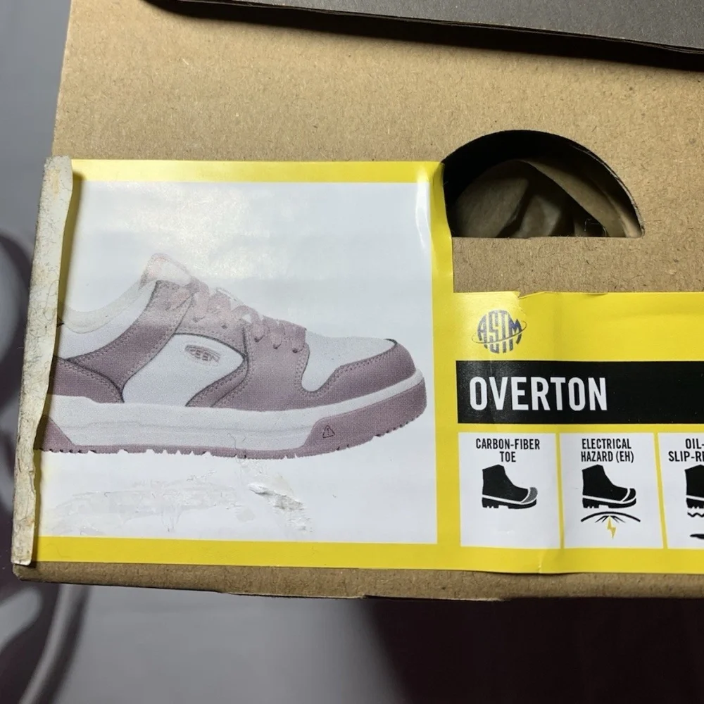 KEEN Utility Women’s Sz 7 Overton Work Sneakers Low Height Composite Toe Shoes